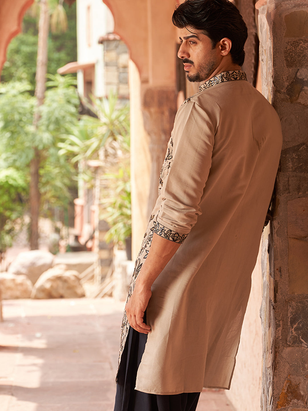 Embroidered Silk Blend Kurtas.