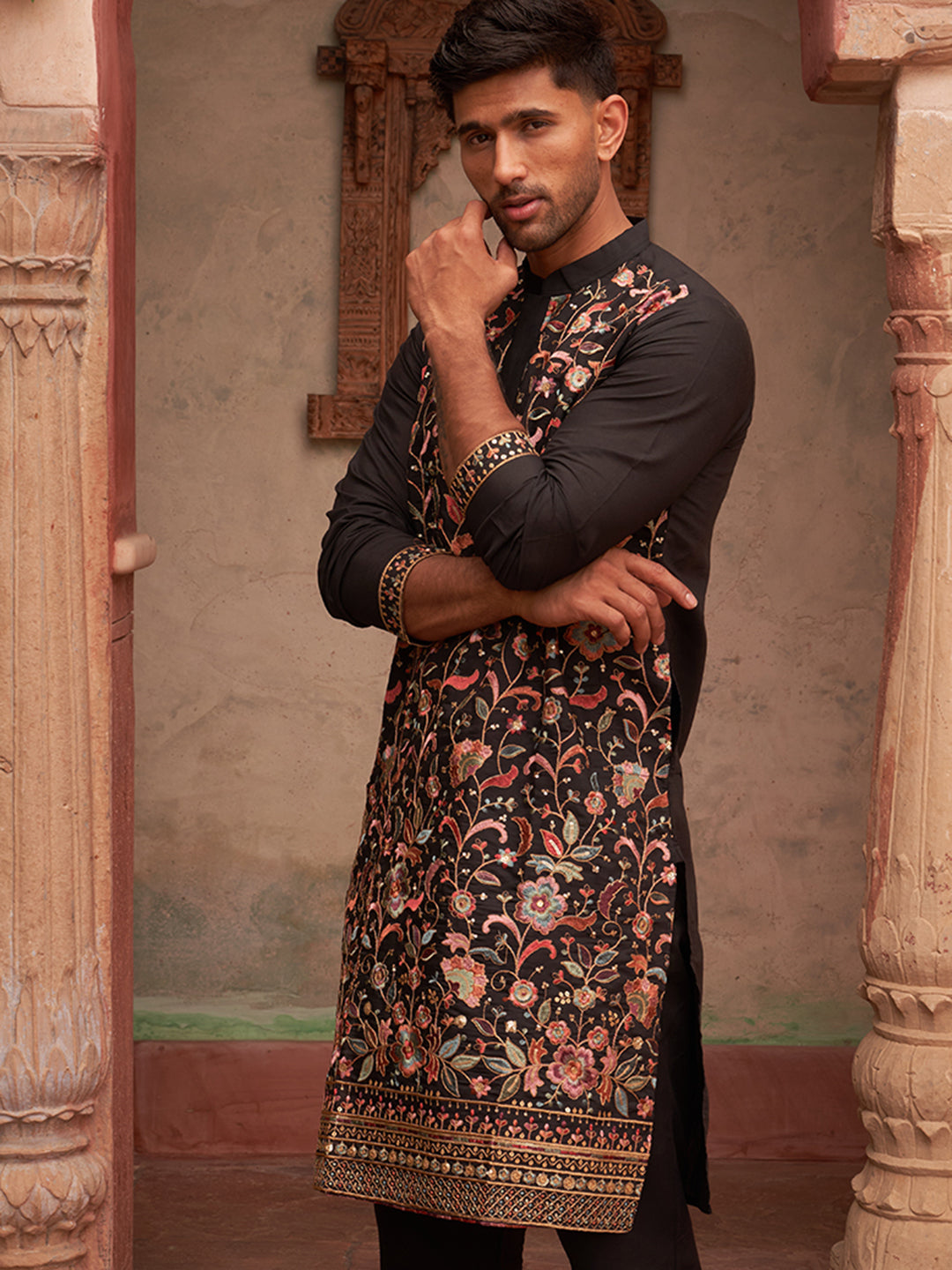 Floral Embroidered Straight Kurtas