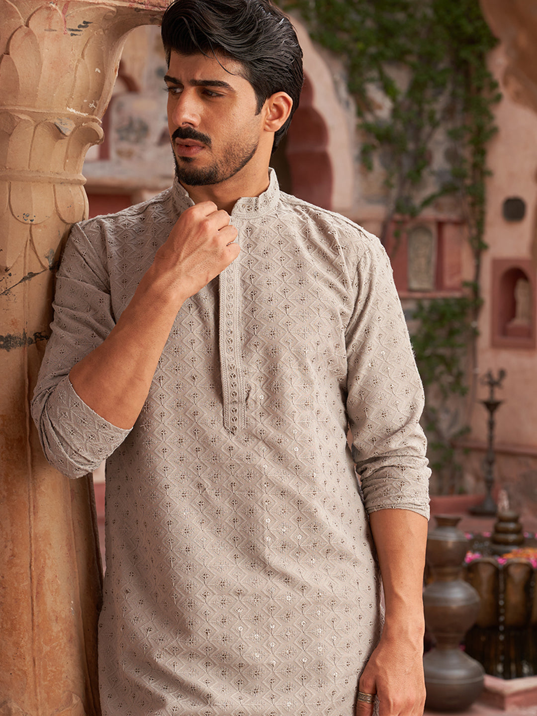 Embroidered Cotton Kurtas For Men