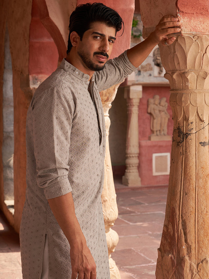 Embroidered Cotton Kurtas For Men