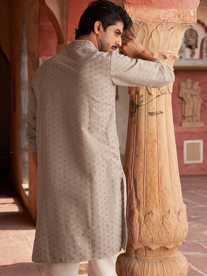 Embroidered Cotton Kurtas For Men