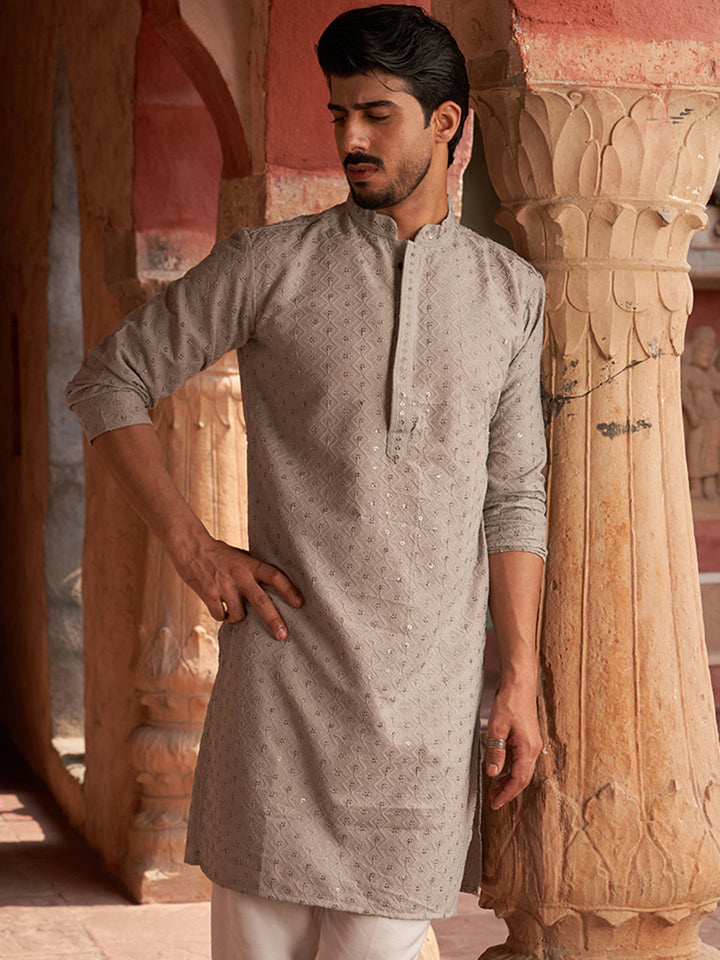 Embroidered Cotton Kurtas For Men