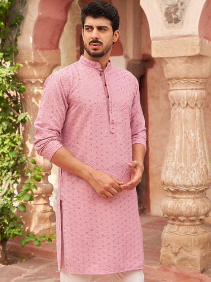 Embroidered Cotton Kurtas For Men