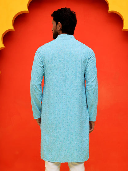 Sequin Embroidered Pure Cotton Kurtas
