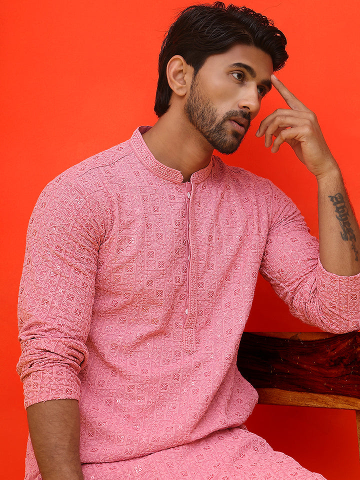 Sequin Embroidered Pure Cotton Kurtas