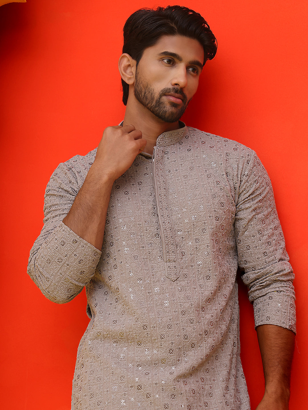 Sequin Embroidered Pure Cotton Kurtas