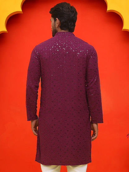 Sequin Embroidered Pure Cotton Kurtas