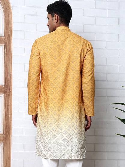 Ombre Printed Kurta For Men