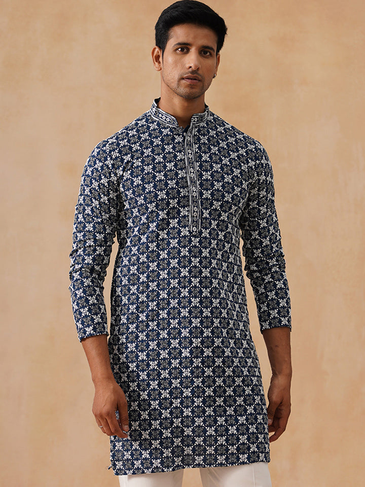 Viscose Rayon Embroidered Kurta