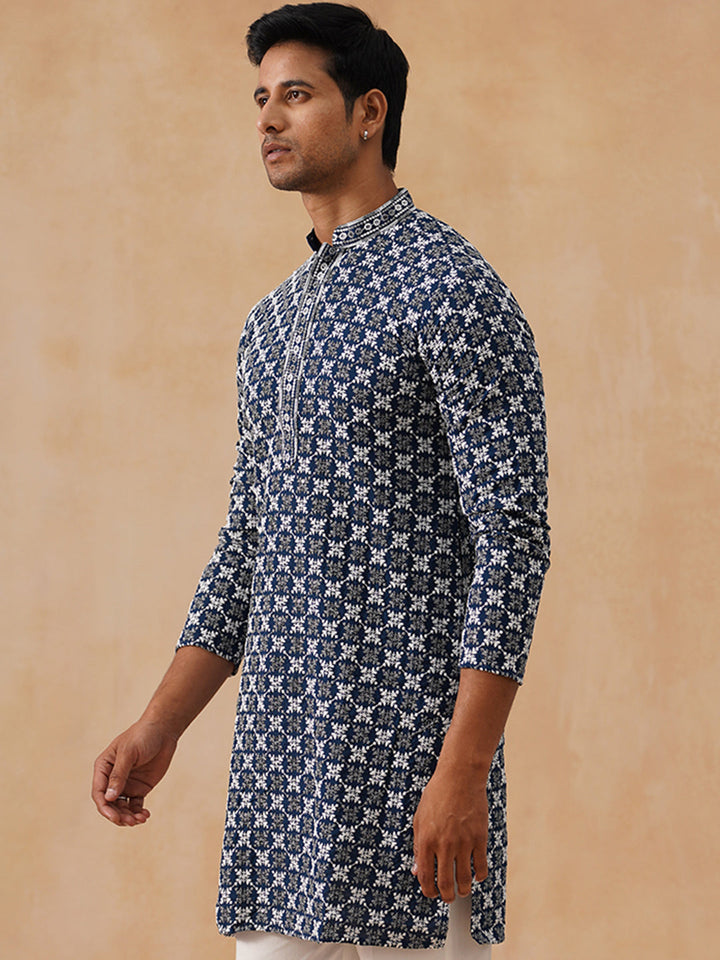 Viscose Rayon Embroidered Kurta