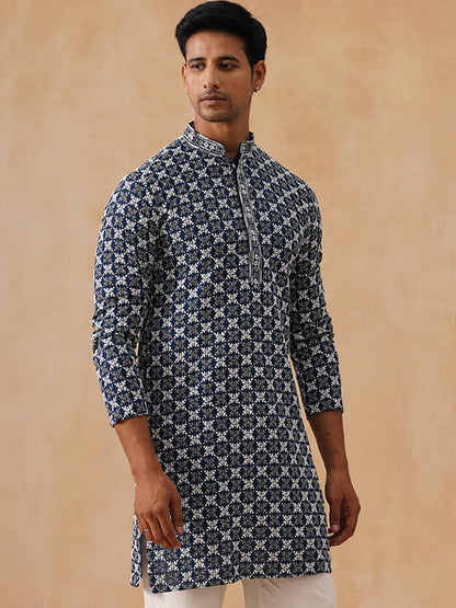 Viscose Rayon Embroidered Kurta