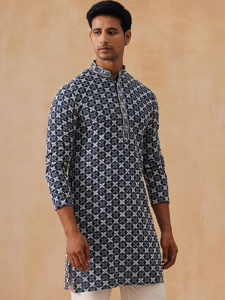 Viscose Rayon Embroidered Kurta