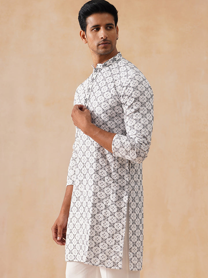 Viscose Rayon Embroidered Kurta