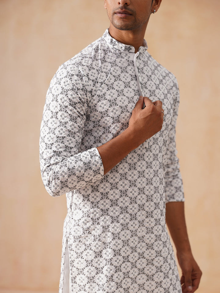 Viscose Rayon Embroidered Kurta