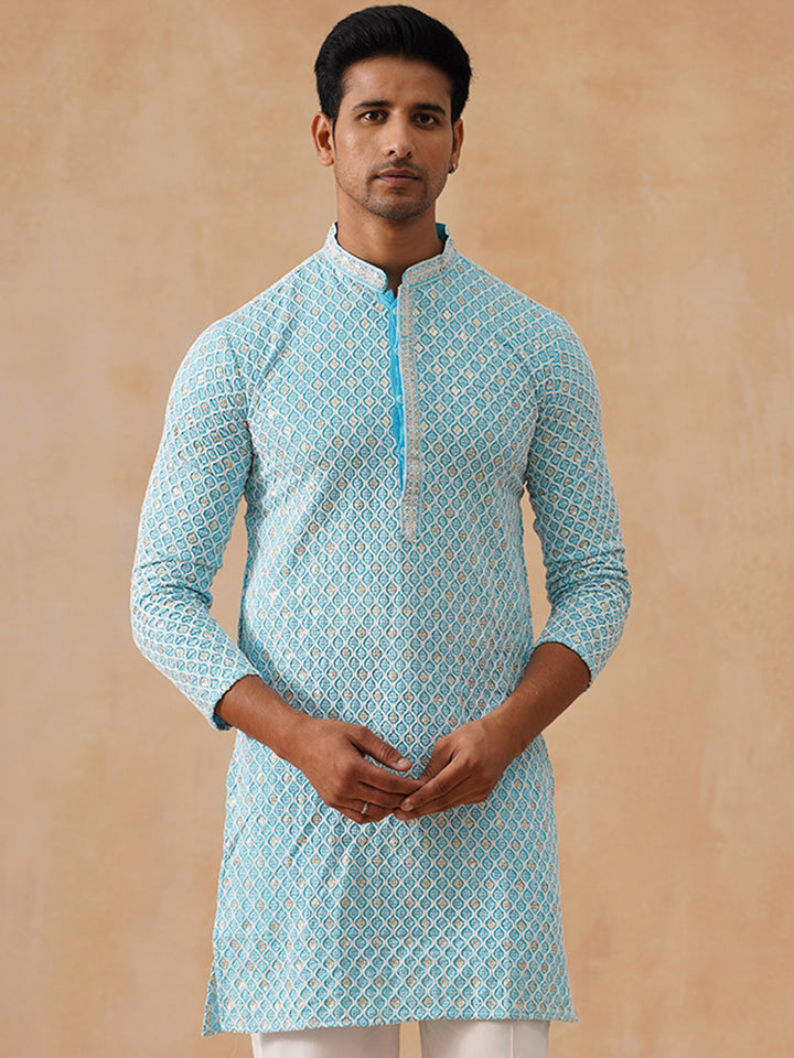 Viscose Rayon Embroidered Kurta