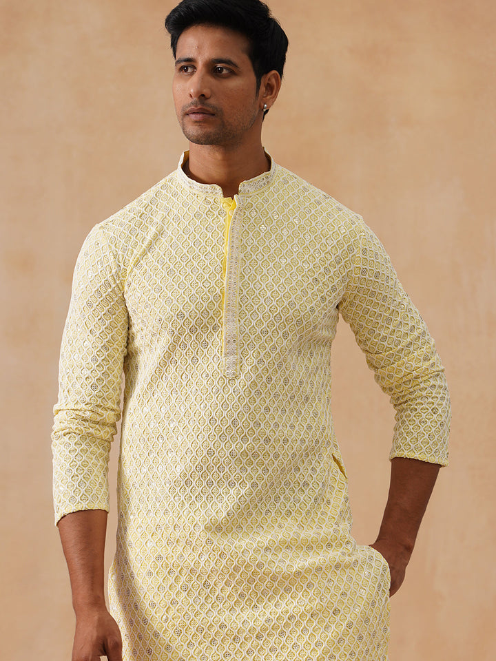 Viscose Rayon Embroidered Kurta