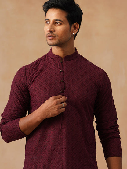 Pure Cotton  Embroidered Kurta