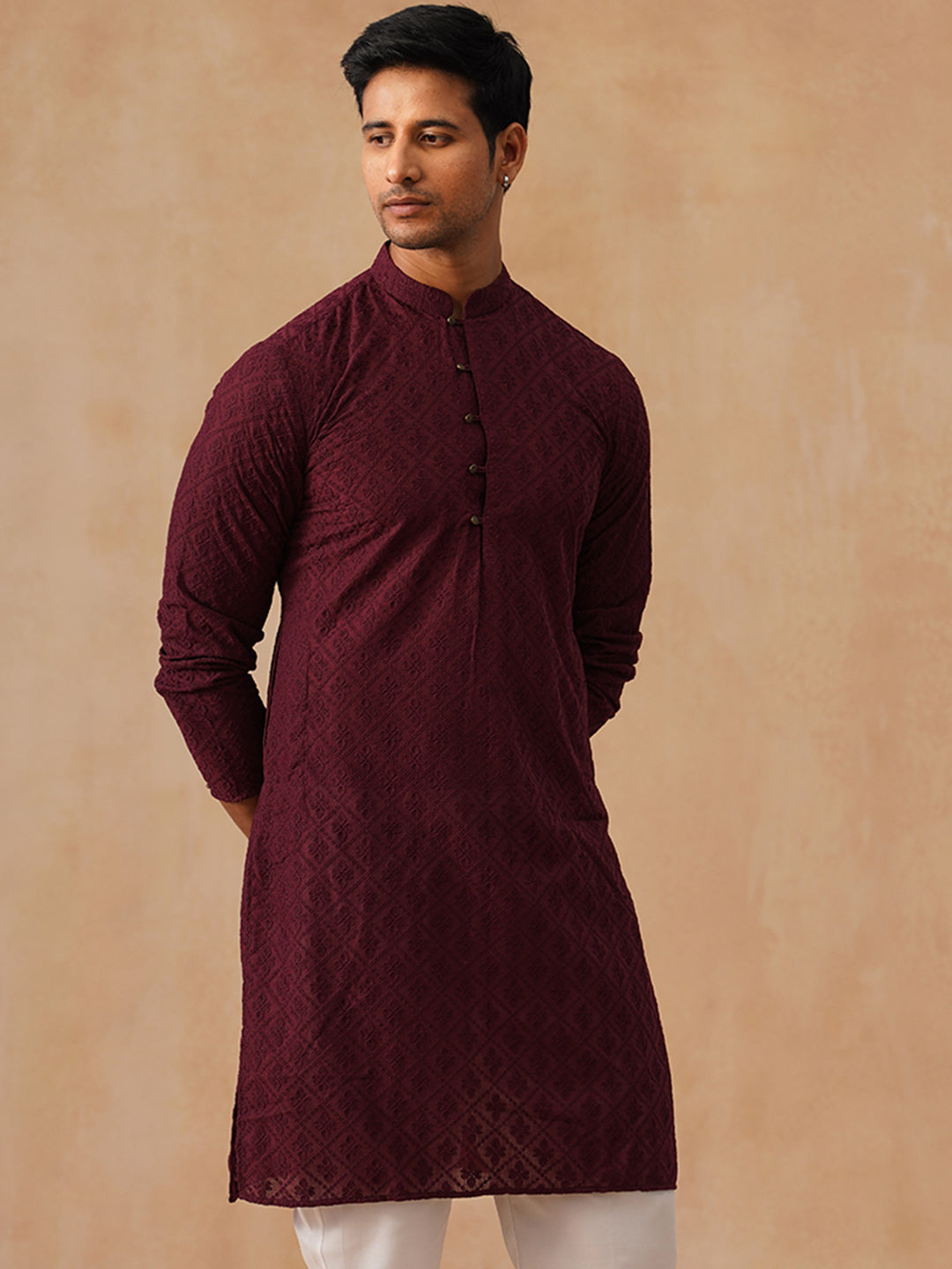 Pure Cotton  Embroidered Kurta