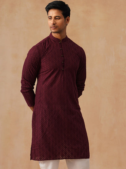 Pure Cotton  Embroidered Kurta