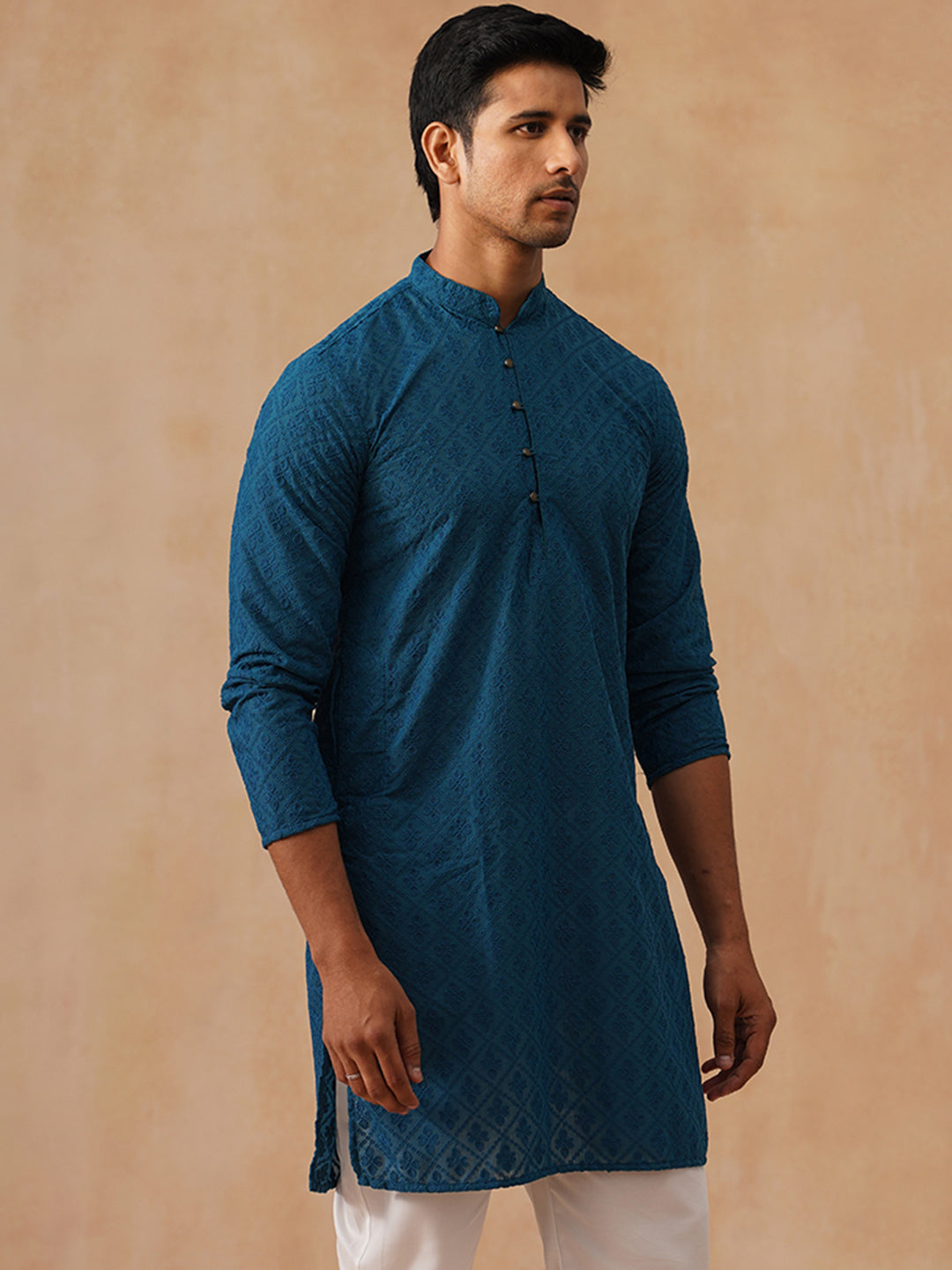 Pure Cotton  Embroidered Kurta