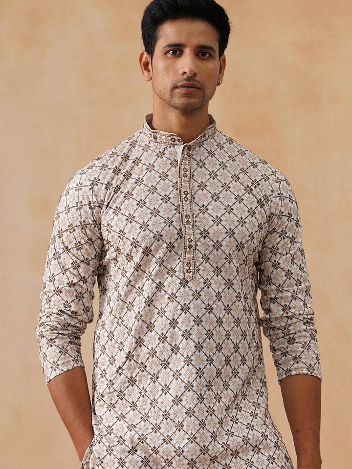 Viscose Rayon Embroidered Kurta