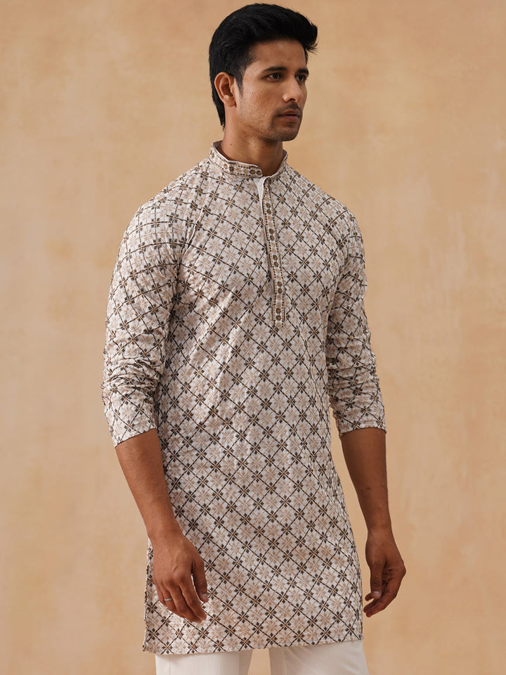 Viscose Rayon Embroidered Kurta