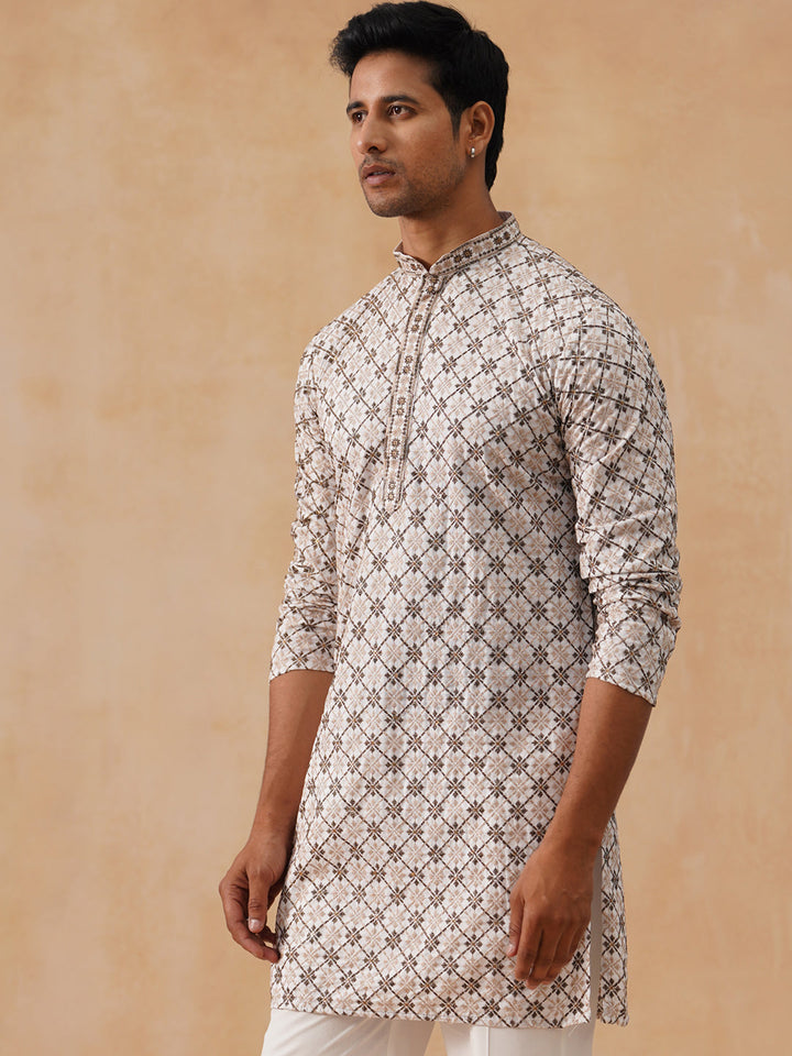 Viscose Rayon Embroidered Kurta