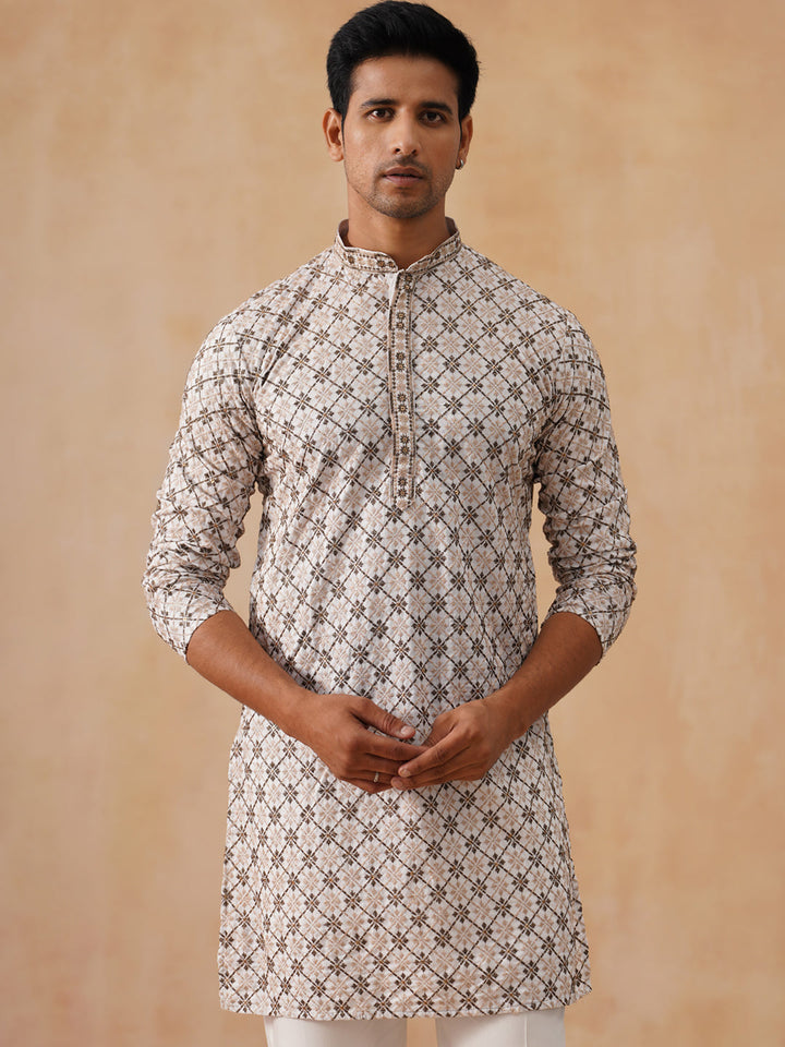 Viscose Rayon Embroidered Kurta