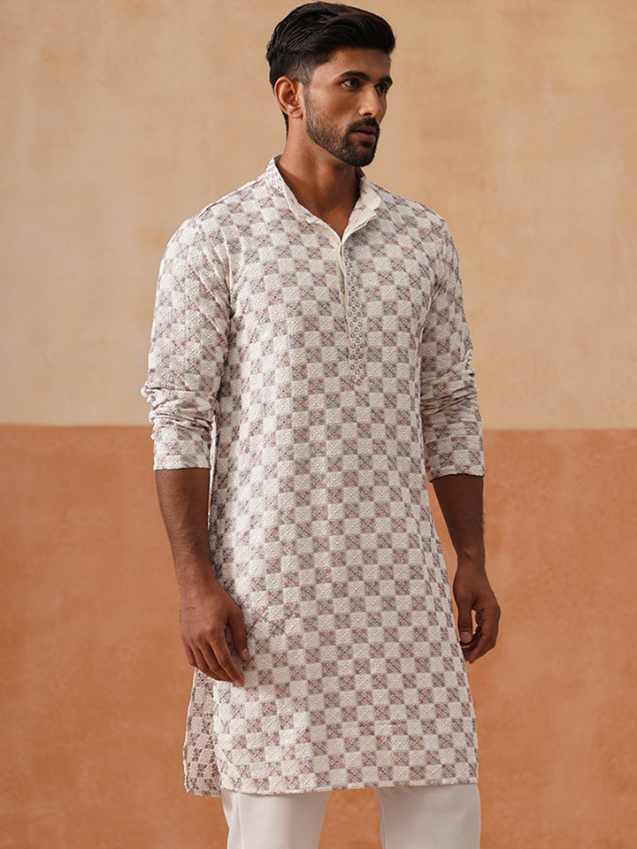 Viscose Rayon Embroidered Kurta