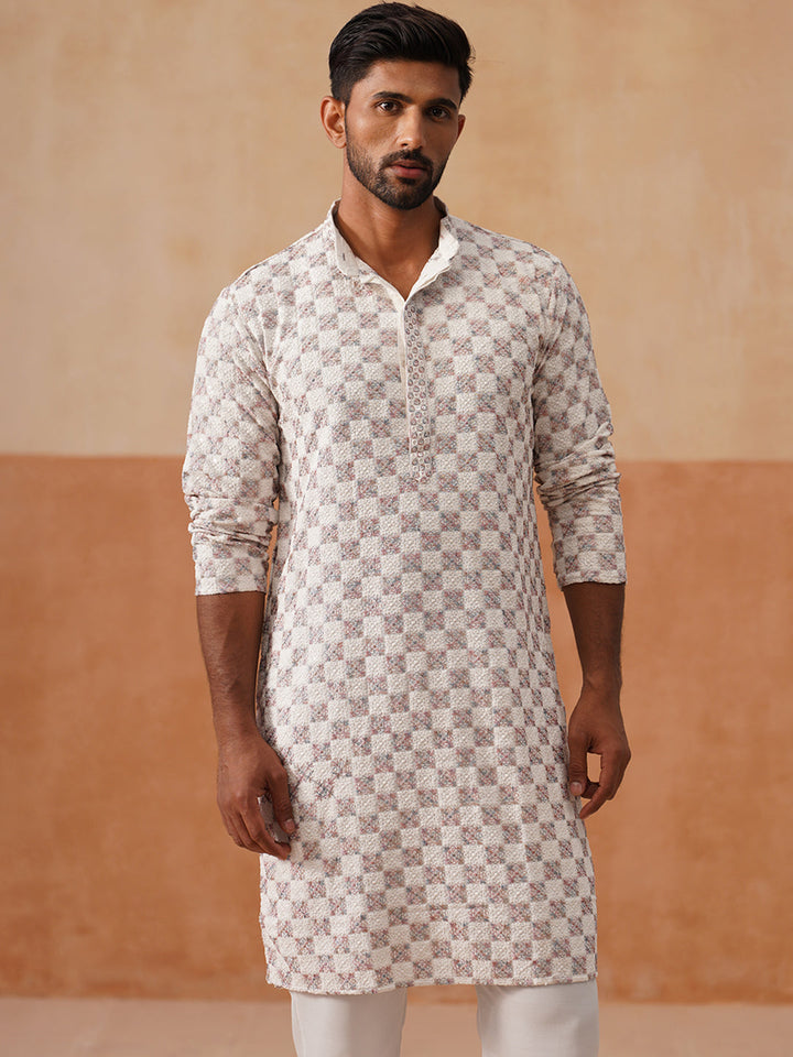 Viscose Rayon Embroidered Kurta