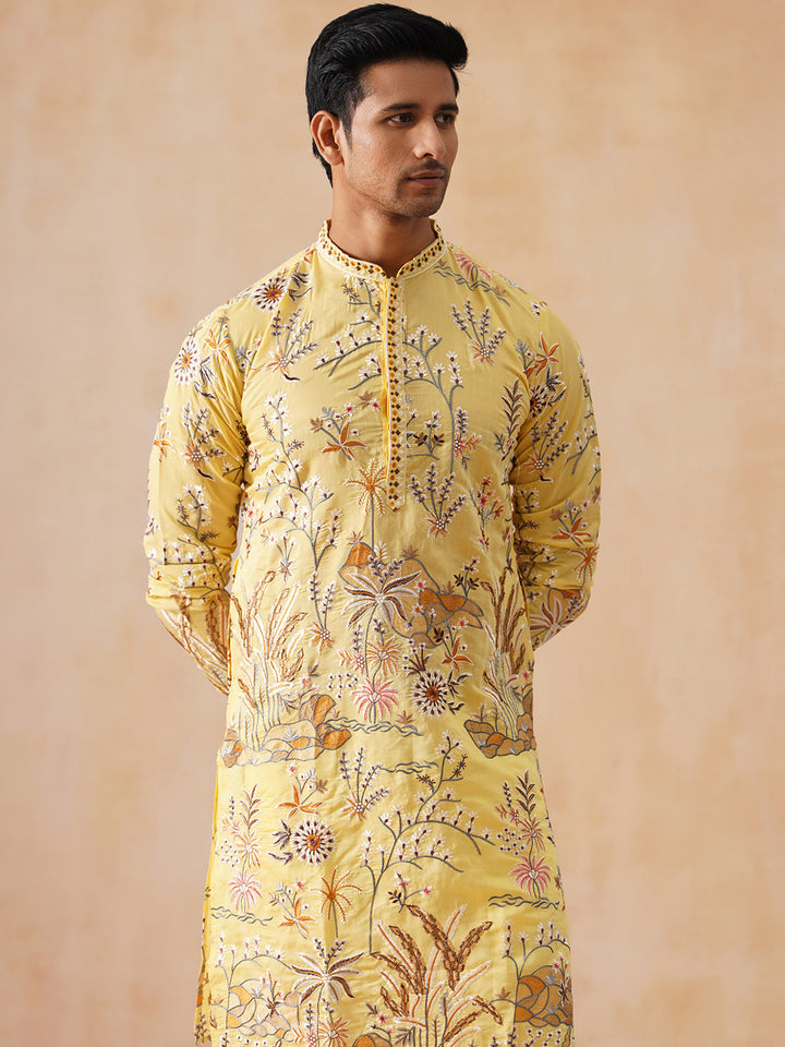 Viscose Rayon Embroidered Kurta