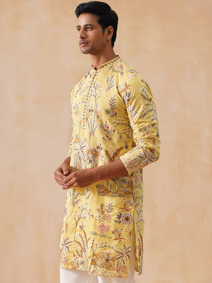 Viscose Rayon Embroidered Kurta
