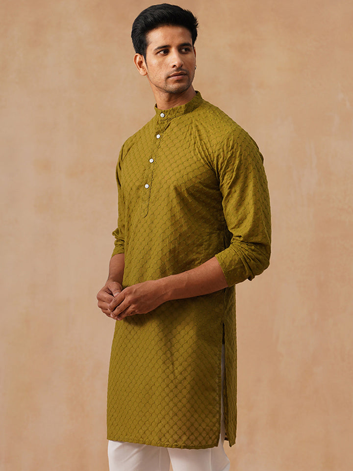 Pure Cotton Embroidered Kurta