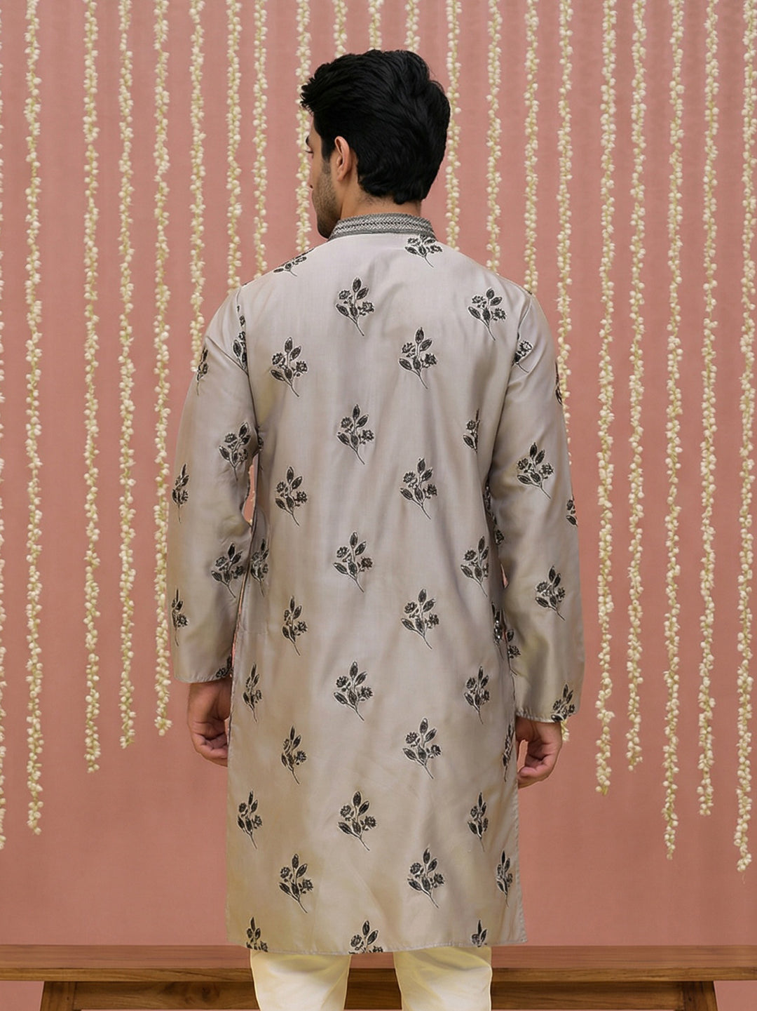 Chikankari Embroidered Kurta For Men