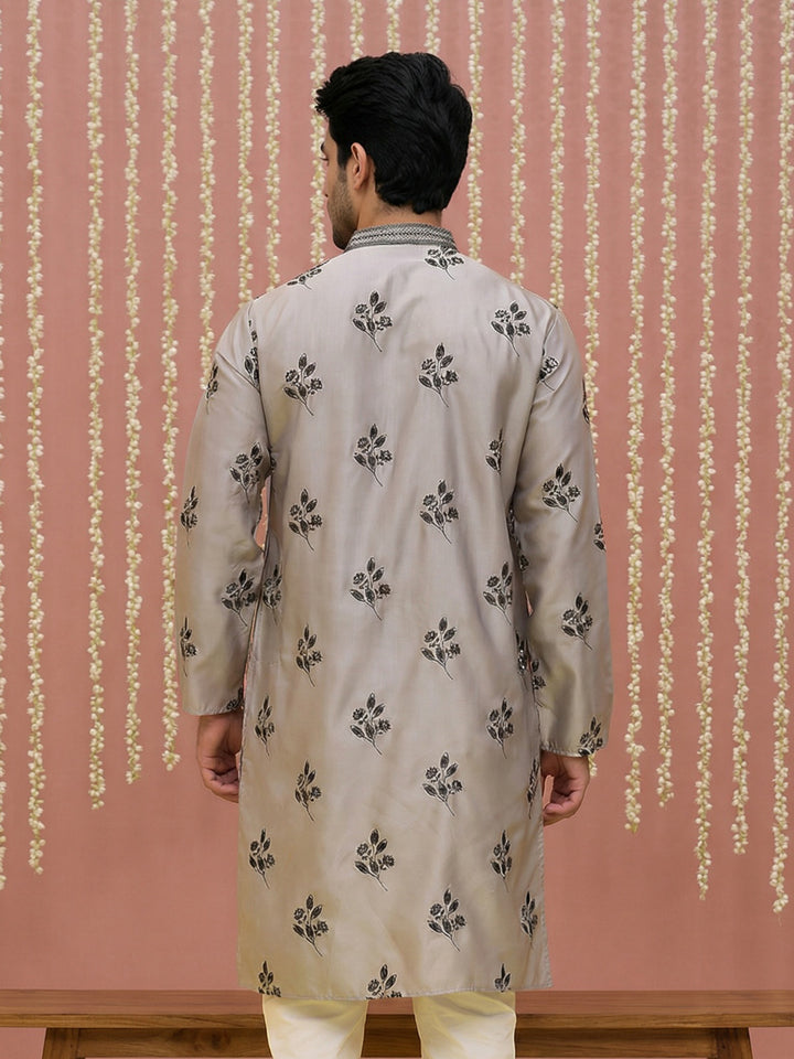 Chikankari Embroidered Kurta For Men