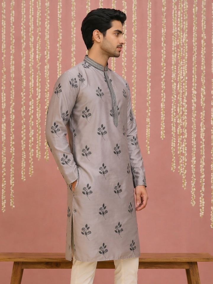 Chikankari Embroidered Kurta For Men