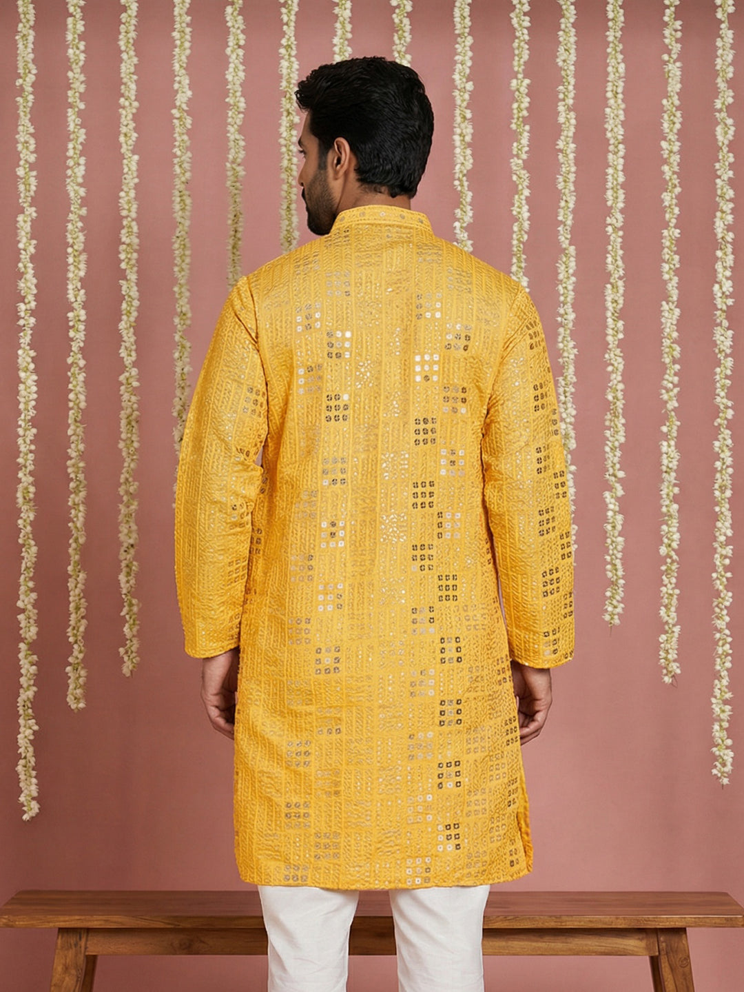 Embroidered &amp; Sequins Kurta