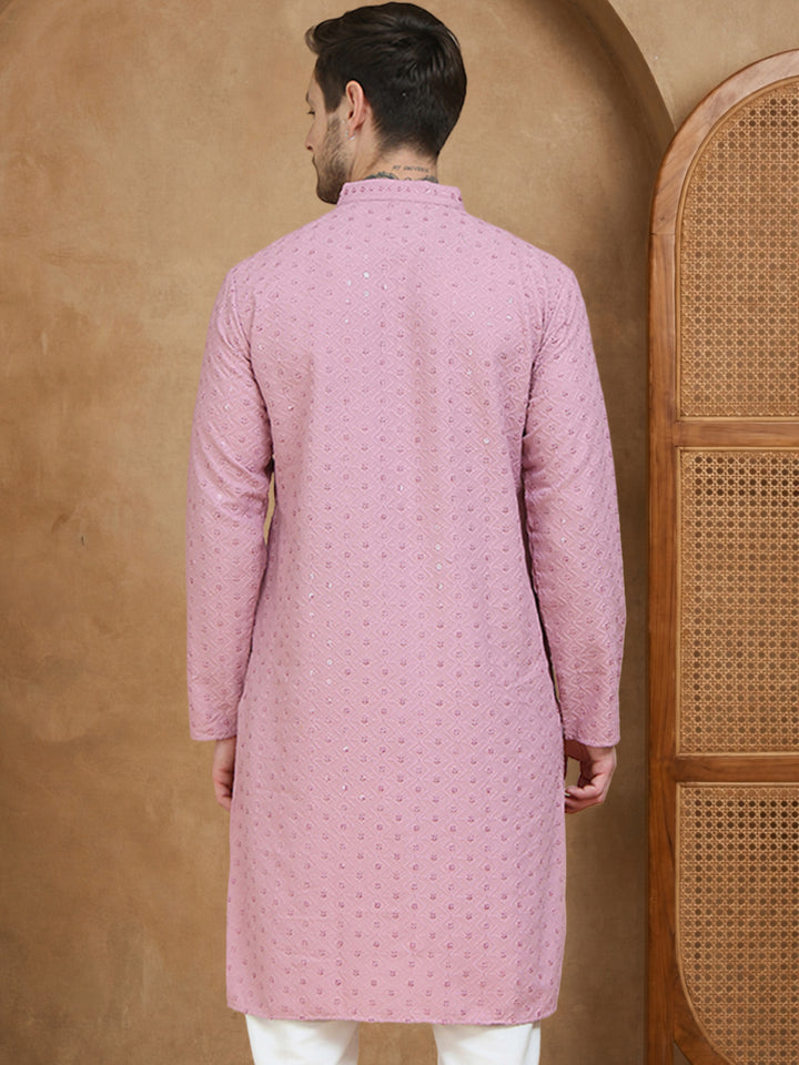 Embroidered Cotton Kurtas For Men