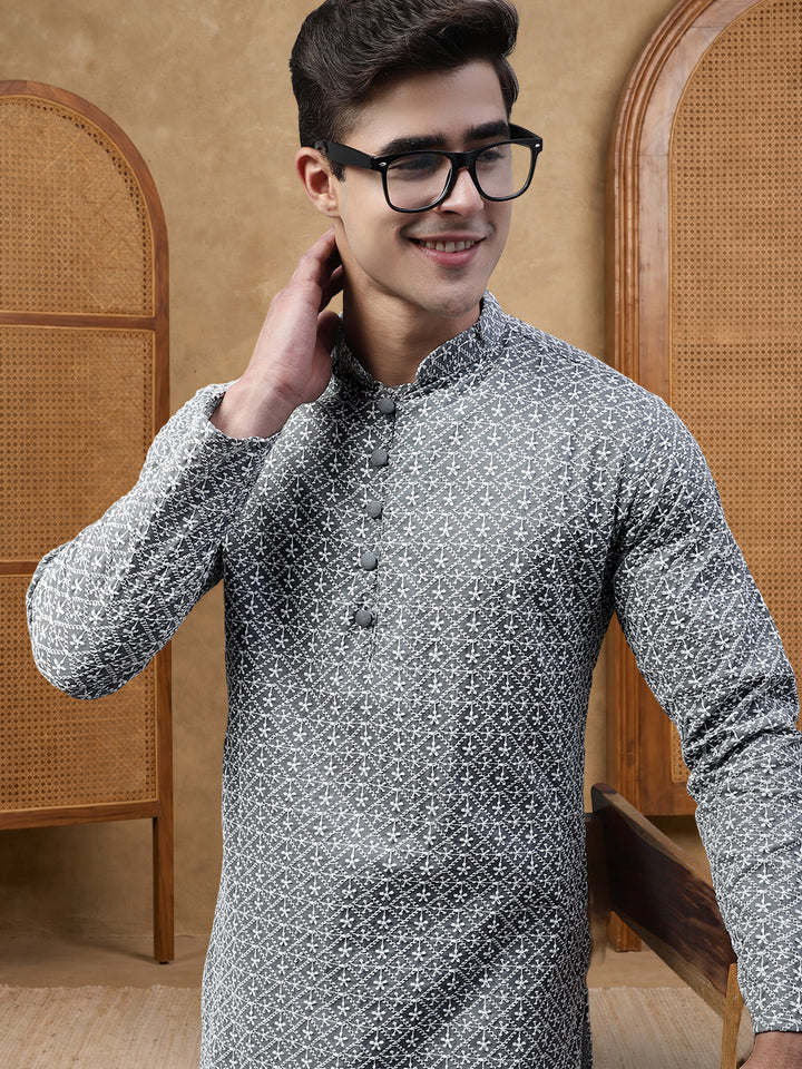 Men’S Chikankari Cotton Kurta
