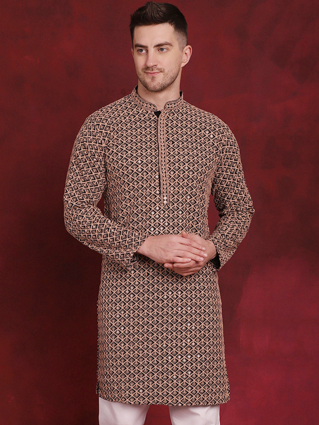 Sequin Embroidered Pure Cotton Kurtas