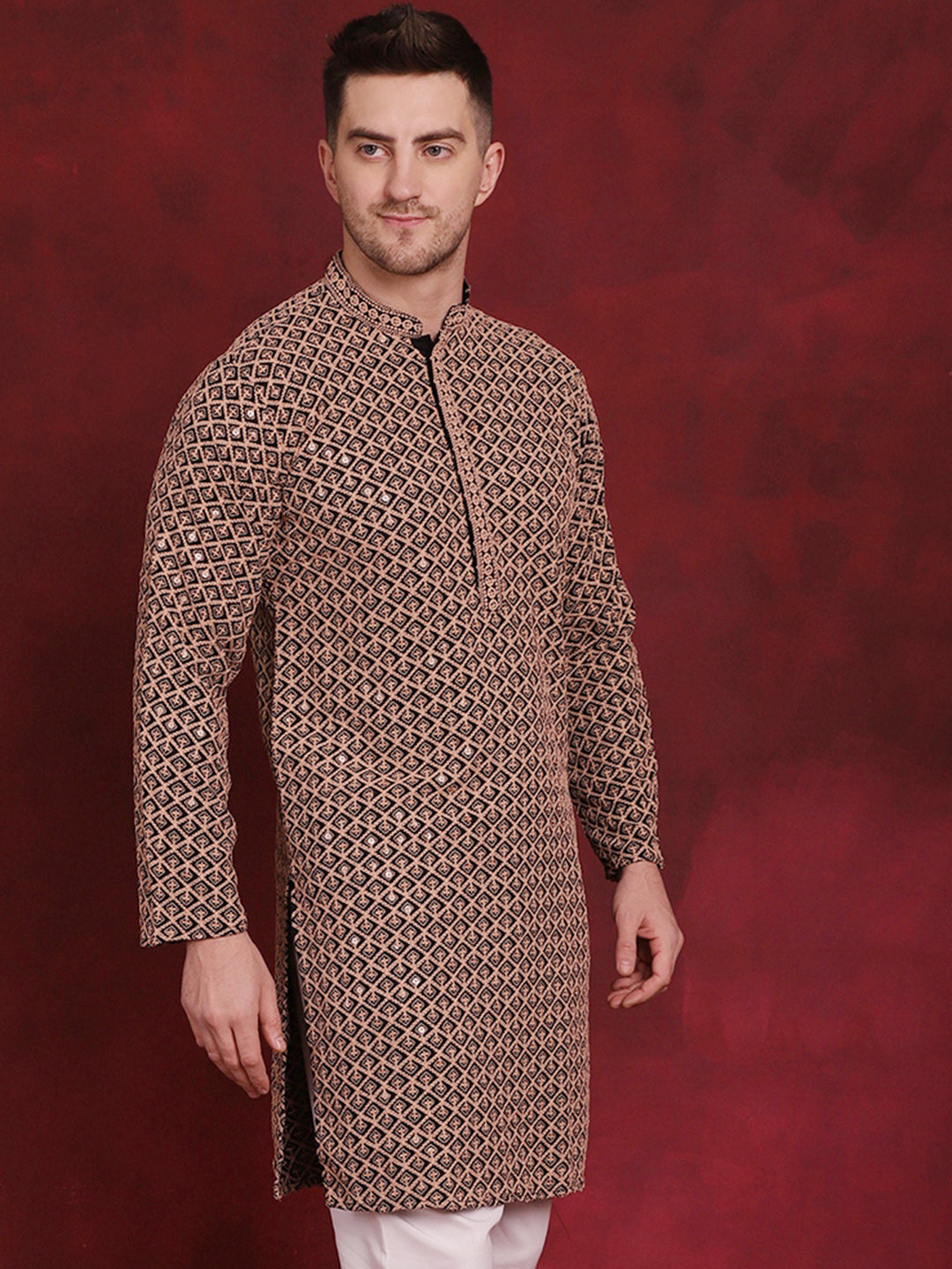 Sequin Embroidered Pure Cotton Kurtas