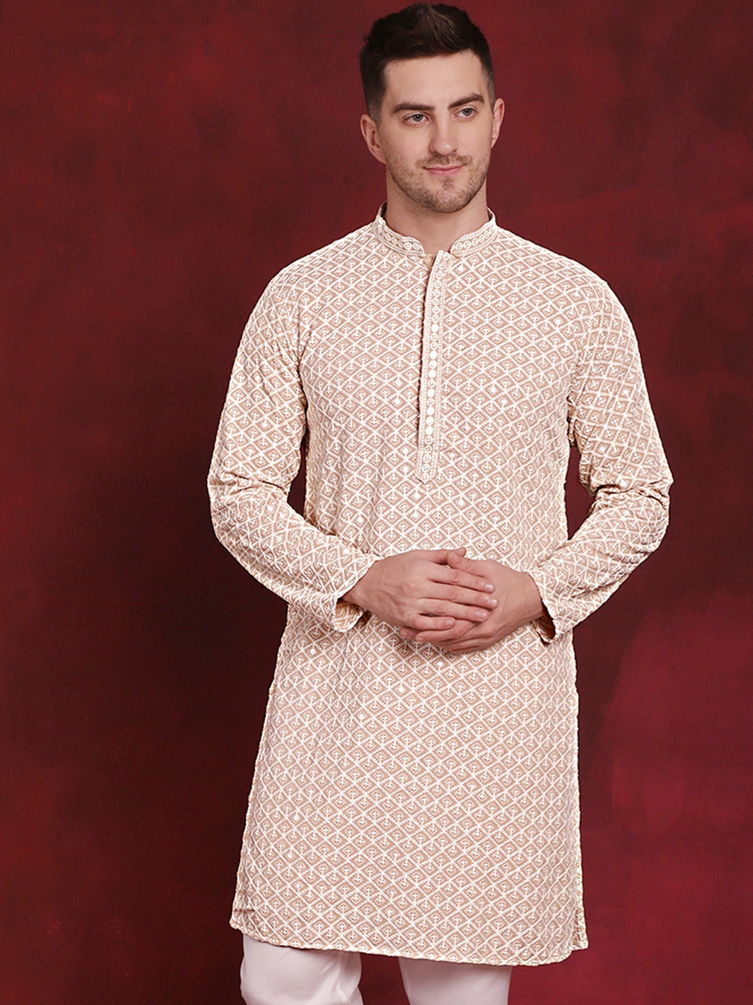 Sequin Embroidered Pure Cotton Kurtas