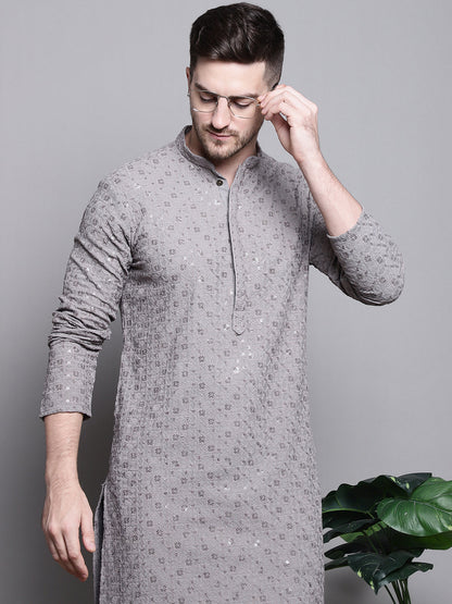 Sequin Embroidered Pure Cotton Kurtas