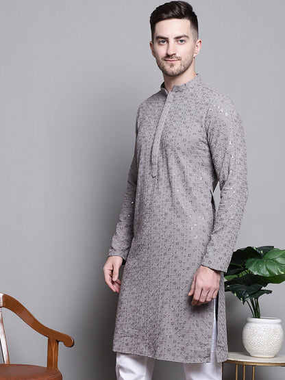 Sequin Embroidered Pure Cotton Kurtas