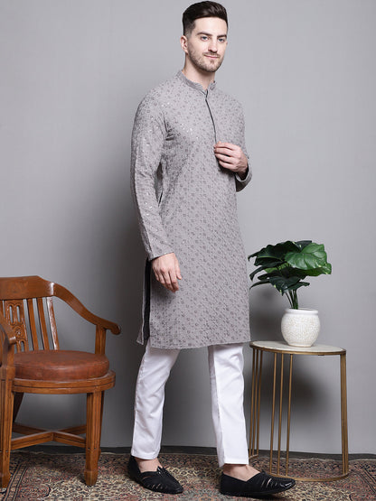 Sequin Embroidered Pure Cotton Kurtas