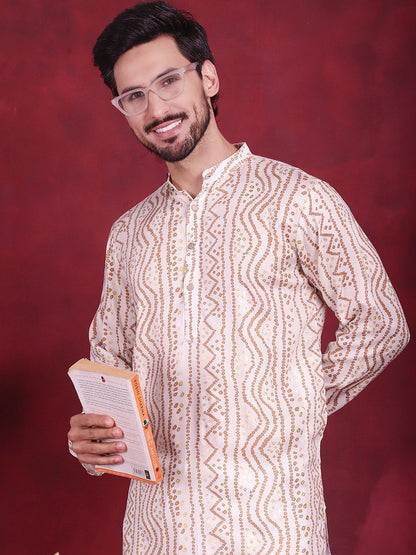 Men'S Bandhani Printed Kurtas.