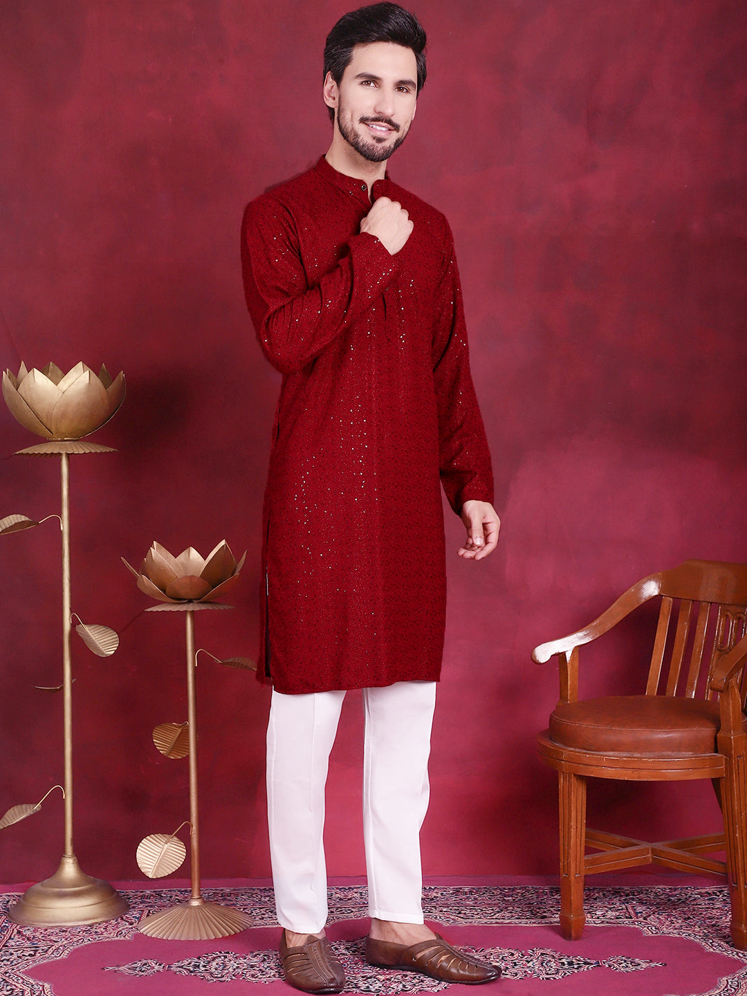 Sequins Chikankari Kurtas