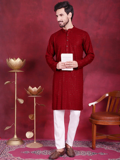 Sequins Chikankari Kurtas