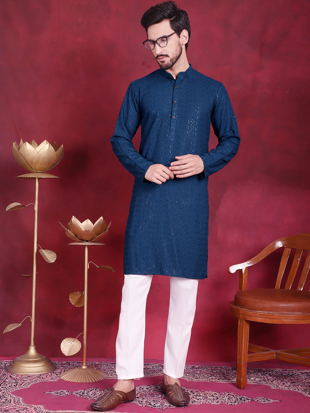 Sequins Chikankari Kurtas