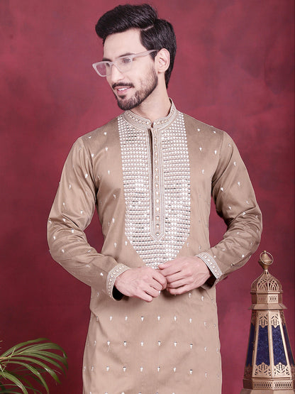 Men'S Sequins Embroidered Kurtas.